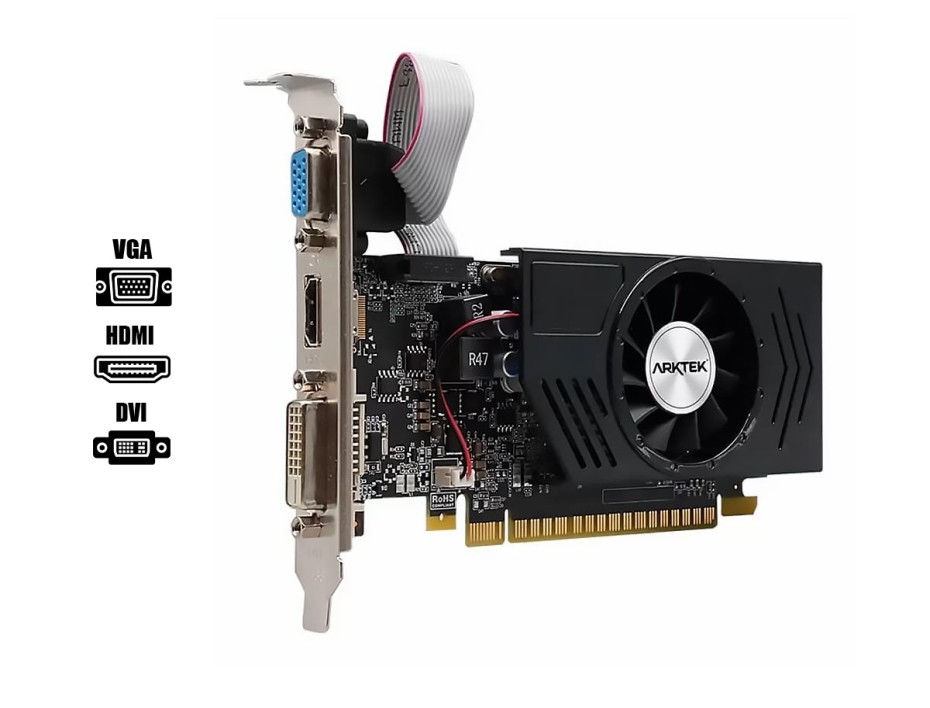 TARJETA DE VIDEO ARKTEK GT 730 4GB DDR3 OEM NVIDIA CYCLOPS 128 BITS (AKN730D3S4GL1)