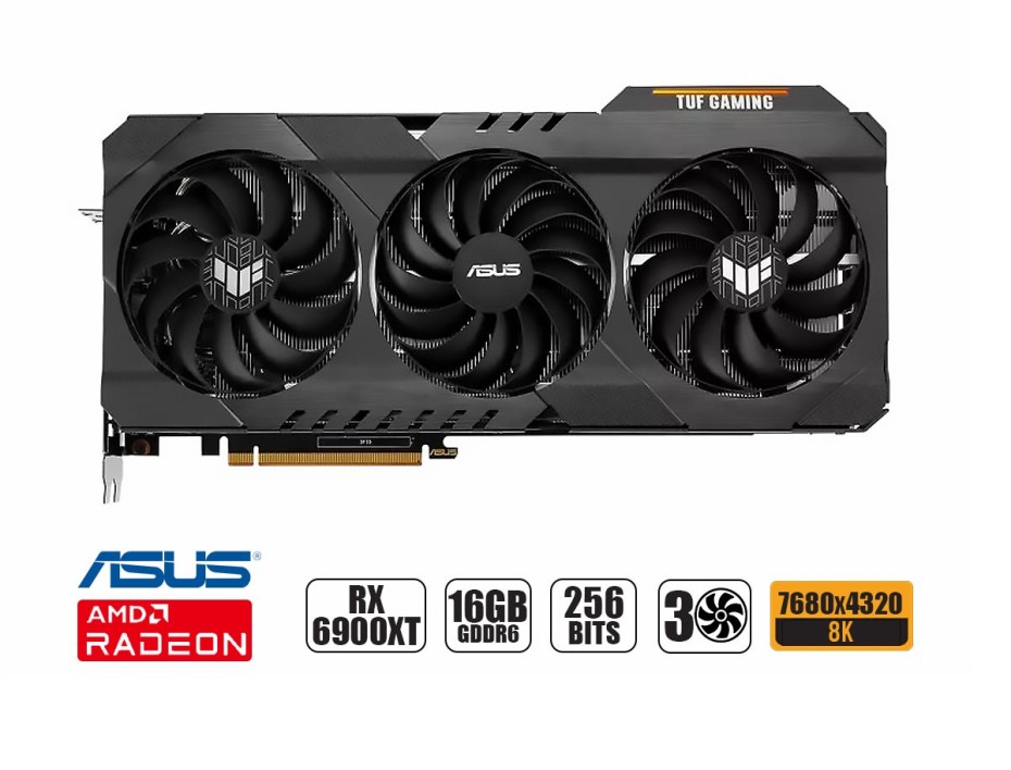 Tarjeta De Video Asus Rx 6900 Xt Tuf Gaming Oc 16gb Gddr6 (90yv0ge0-mtam00) Radeon 256 Bits, 3 Ventiladores