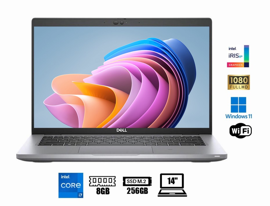 LAPTOP DELL CORE I7 LATITUDE 5420 1165G7, PANTALLA 14 PULGADAS FHD, RAM 8GB, DISCO SOLIDO SSD M.2 256GB, WINDOWS 11, 11GEN. (KXVJ0)