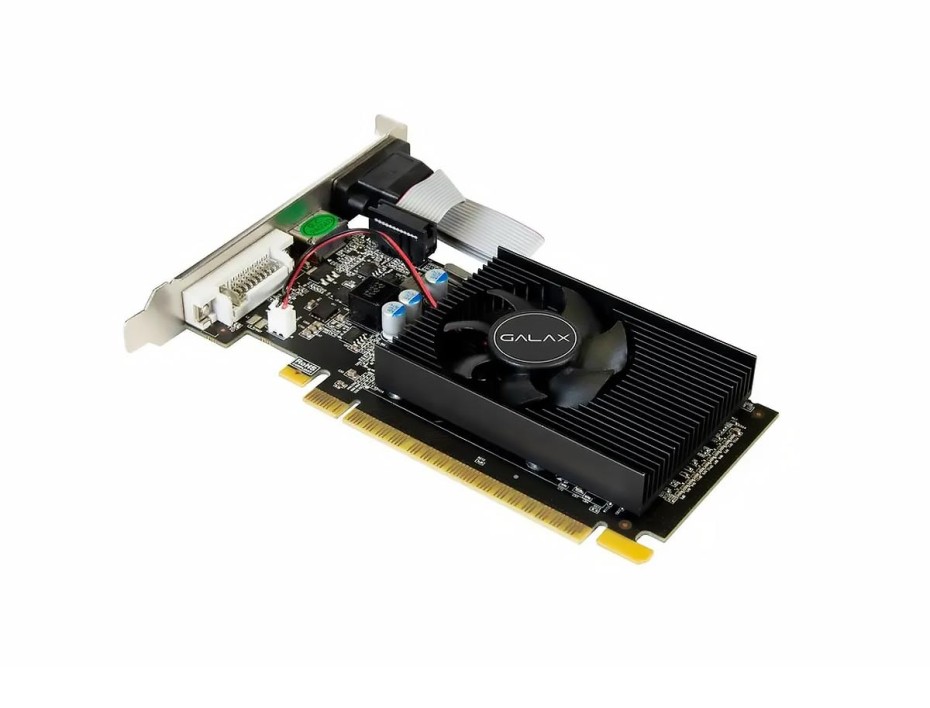 TARJETA DE VIDEO GALAX GT 730 2GB DDR3 GEFORCE NVIDIA 64 BITS, 1 VENTILADOR  (73GPF4HX003Q)