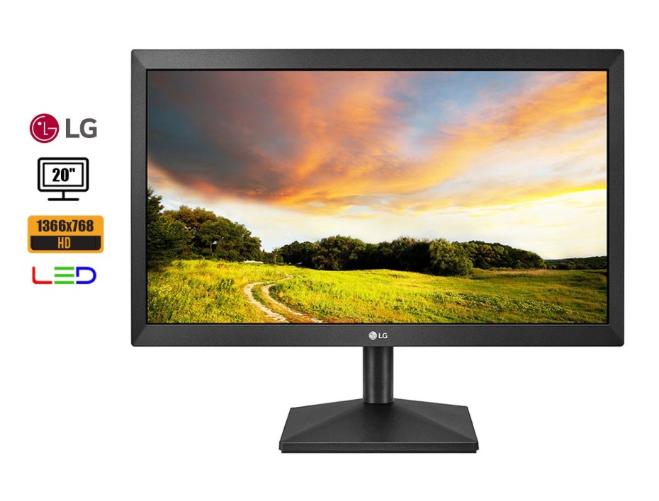 MONITOR LG 20 PULGADAS ,LED 20MK400H, TN PLANO, RESOLUCION 1366 X 768 , PUERTO 1 HDMI 1 VGA, FRECUENCIA 60HZ, 5MS (20MK400H-B)
