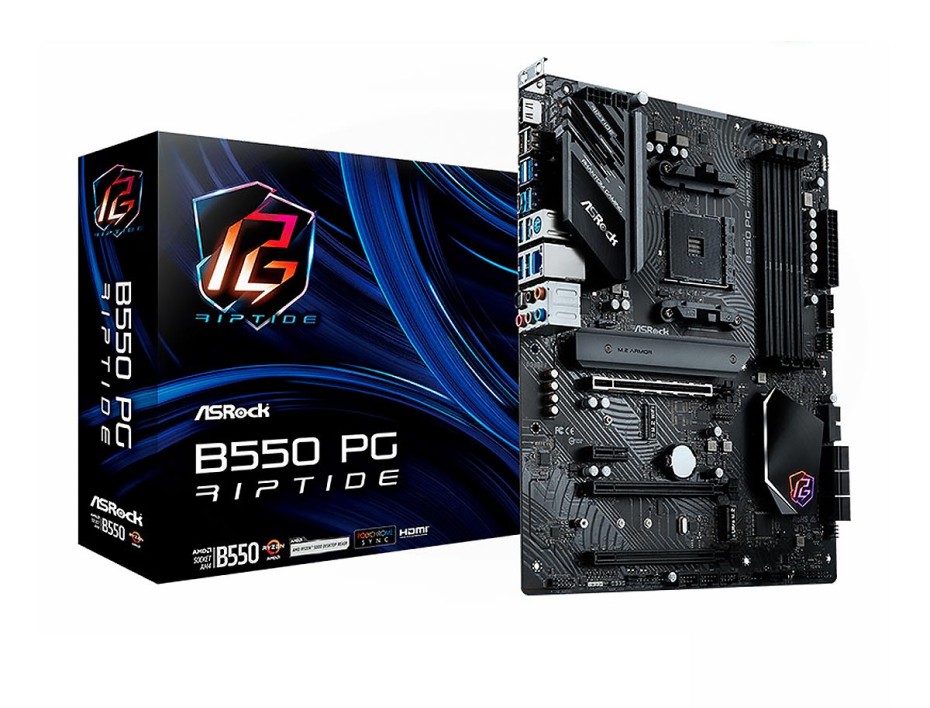 Placa Madre Asrock B550 Pg Riptide (90-mxbgh0-a0uyz) Socket Am4, Ram Dddr4 Buss 4933oc Mhz