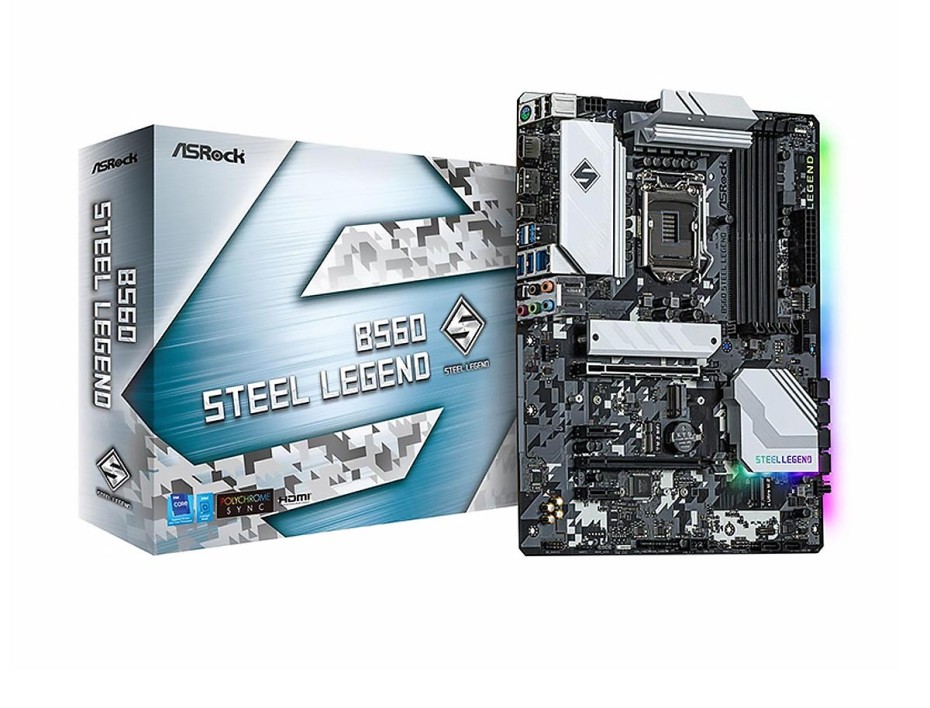 PLACA MADRE ASROCK B560 STEEL LEGEND, PARA PROCESADORES INTEL LGA 1200, 4 RANURAS DE MEMORIA DDR4 HASTA 128GB BUSS 3200 MHZ,10A 11GE(90-MXBFD0-A0UAYZ)