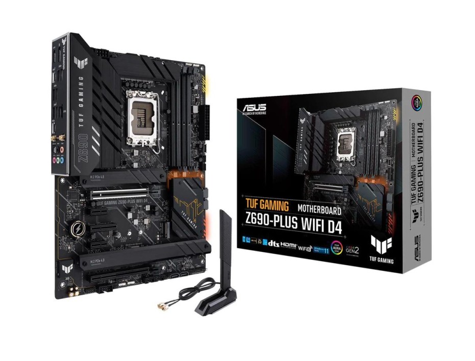 PLACA MADRE ASUS TUF GAMING Z690-PLUS WIFI D4 LGA 1700 | LED-RGB (90MB18V0-MVAAY0)