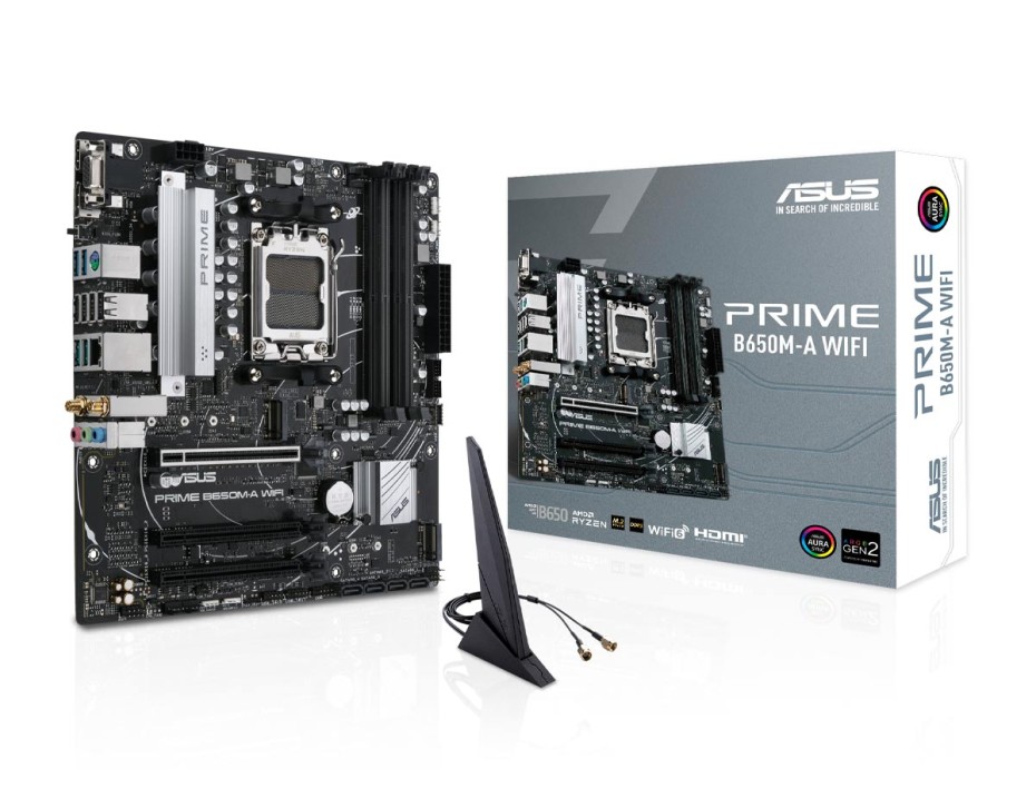 PLACA MADRE ASUS B650M-A WIFI, PARA PROCESADORES AMD RYZEN AM5, 4X16 RANURAS DE MEMORIA DDR5 HASTA 64 GB BUSS 4800 MHZ, SERIE 7000(90MB1C00-M0EAY0)