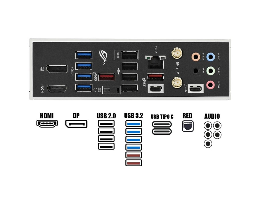 PLACA MADRE ASUS ROG STRIX B650E-F GAMING WIFI, PARA PROCESADORES AMD RYZEN AM5, 4 RANURAS DDR5 -128GB BUSS 4800 MHZ,SERIE 7000 (90M1BQ0-M0AAY0)