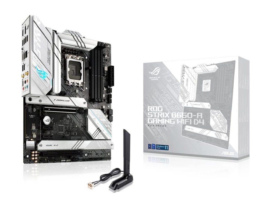 PLACA MADRE ASUS ROG STRIX B660-A GAMING WIFI D4, PARA PROCESADORES INTEL LGA1700,4 RANURAS DE MEMORIA DDR4 HASTA 126GB BUSS 3200MHZ (90MB18S0-M0EAY0)
