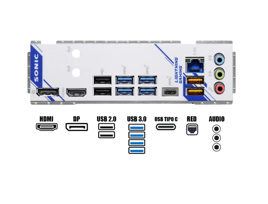 Placa Madre Asrock Z790 Pg Sonic (90-mxbkf0-a0uayz) Socket Lga 1700, Ram Ddr5 Bus 7200mhz, 14va, 13va, 12va Gen
