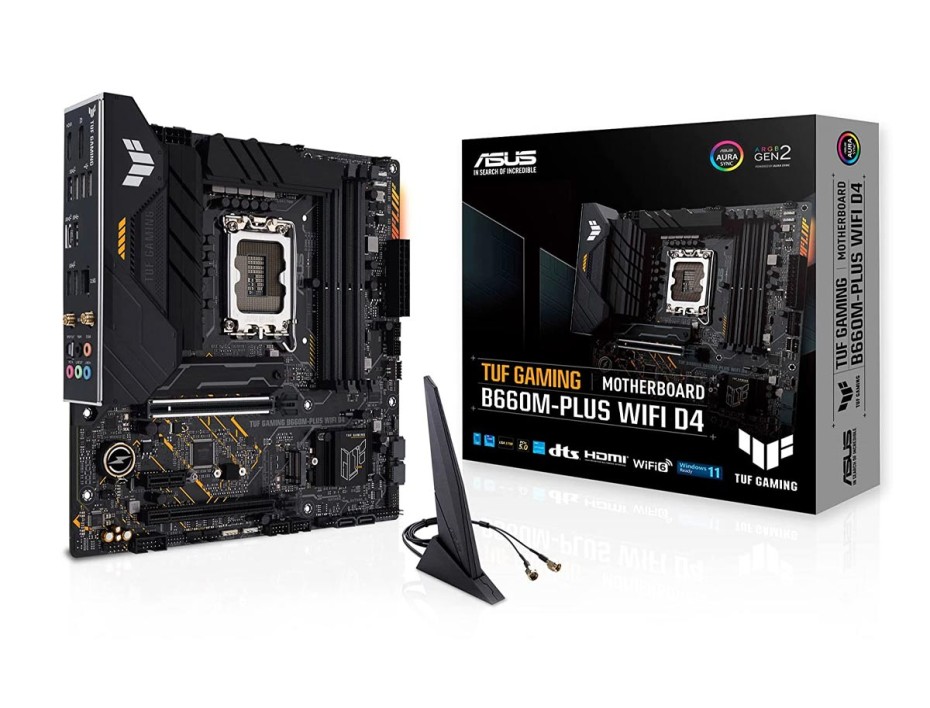 PLACA MADRE ASUS B660M TUF GAMING PLUS WIFI D4 (90MB1930-M0EAY0) SOCKET LGA 1700 | RAM DDR4 BUSS 5333OC MHZ | 13VA, 12VA GEN