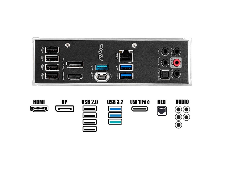 PLACA MADRE MSI MAG B560M MORTAR, PARA PROCESADORES INTEL LGA 1200, 4 RANURAS DE MEMORIA DDR4 HASTA 128GB BUSS  2133 MHZ, 10MA 11VA GEN.(911-7D17-034)