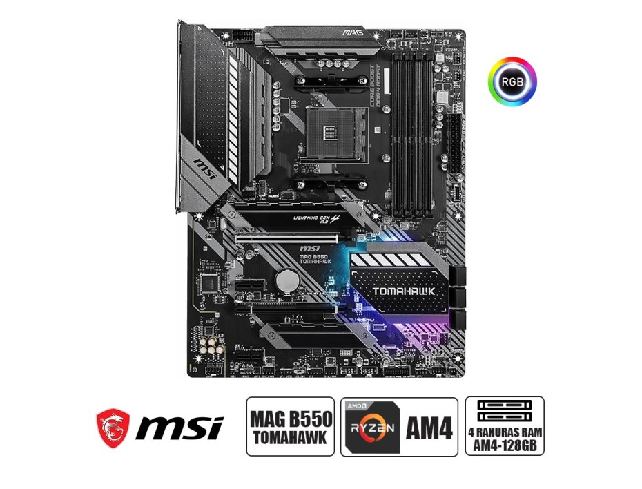 PLACA MADRE MSI MAG B550 TOMAHAWK AM4 (911-7C91-020 )
