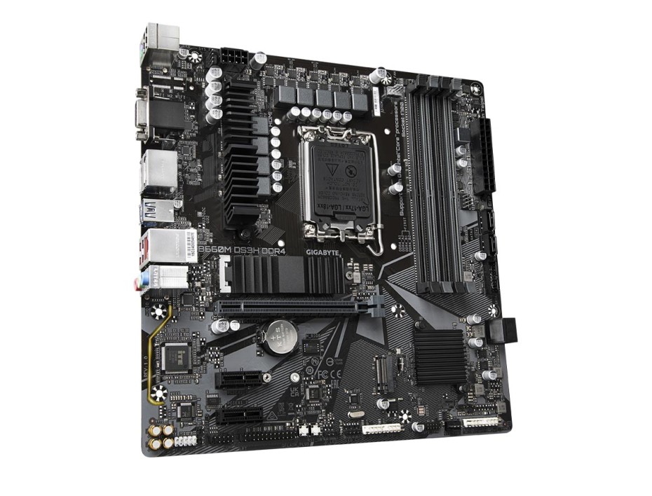 PLACA MADRE GIGABYTE B660M DS3H, PARA PROCESADORES INTEL LGA 1700, 4 RANURAS DE MEMORIA DDR4 HASTA 1428GB BUSS 3200 MHZ, 13VA GEN. (B660M DS3H DDR4 G1