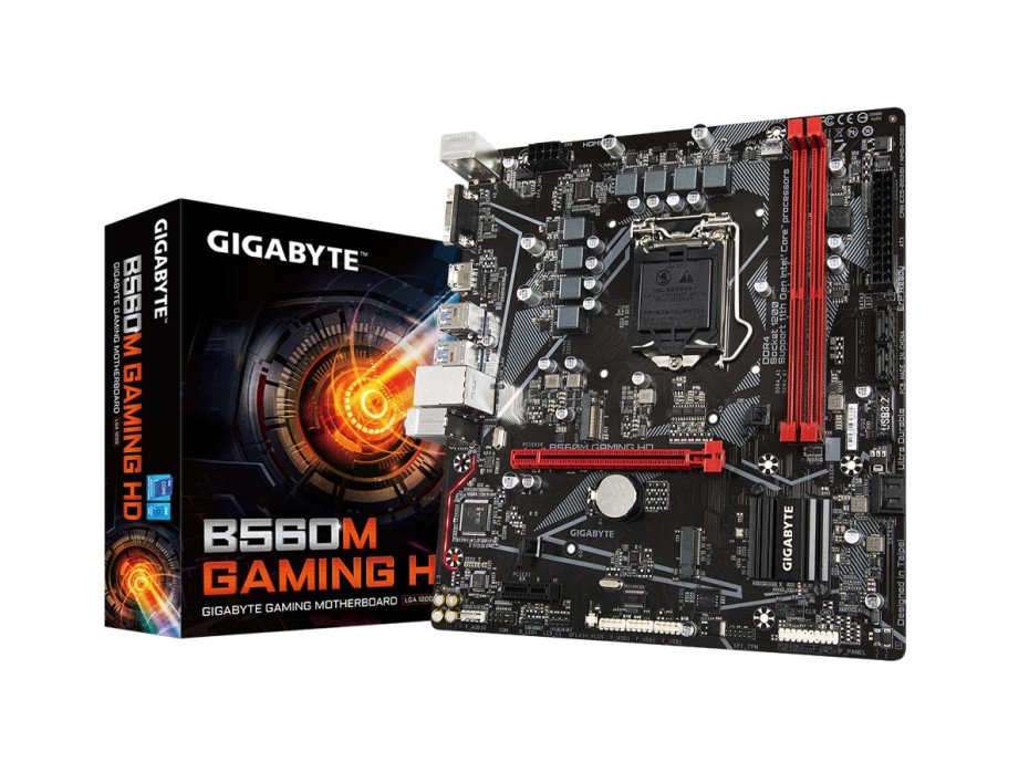 PLACA MADRE GIGABYTE B560M GAMING HD, PARA PROCESADORES INTEL LGA 1200, 2 RANURAS DE MEMORIA DDR4 HASTA 64GB BUSS 3200 MHZ, 11VA GEN (B560M GAMING HD)