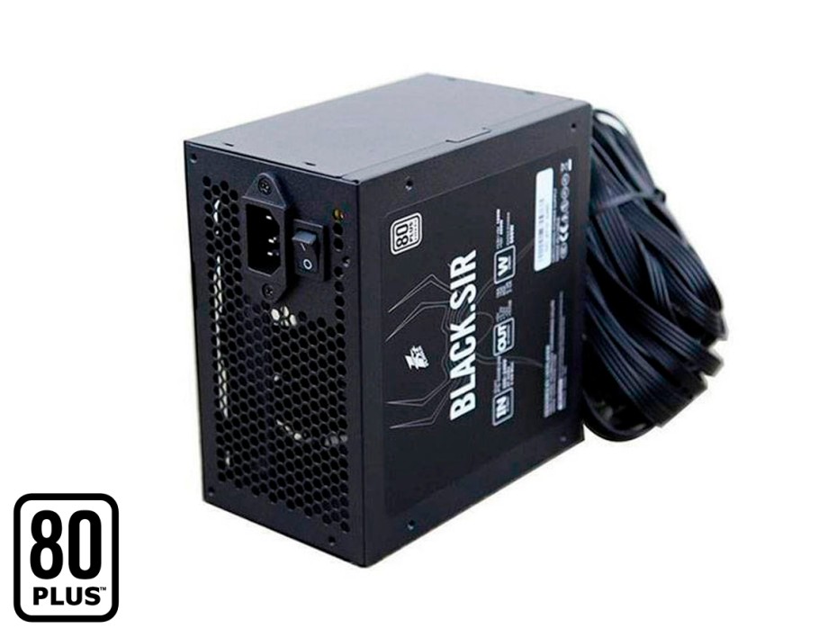 FUENTE DE PODER 1STPLAYER 500W ATX, 80 PLUS, BLACK SIR ATX WHITE, NO MODULAR, COLOR NEGRO (PS-500EUW)
