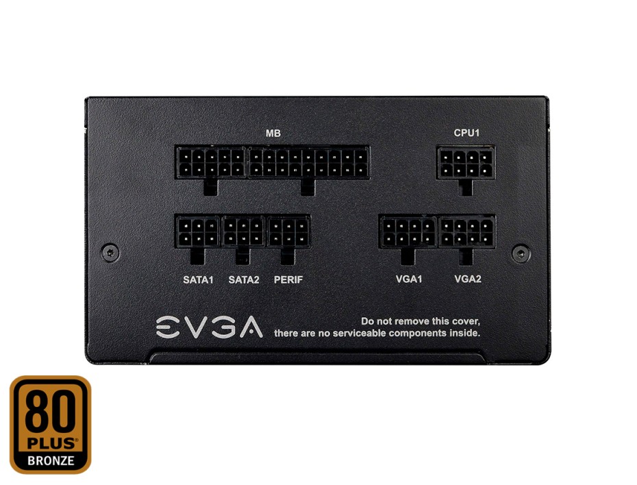 FUENTE DE PODER EVGA 650W ATX, BRONZE 80 PLUS, MODULAR, COLOR NEGRO (220-B5-0650-V1)