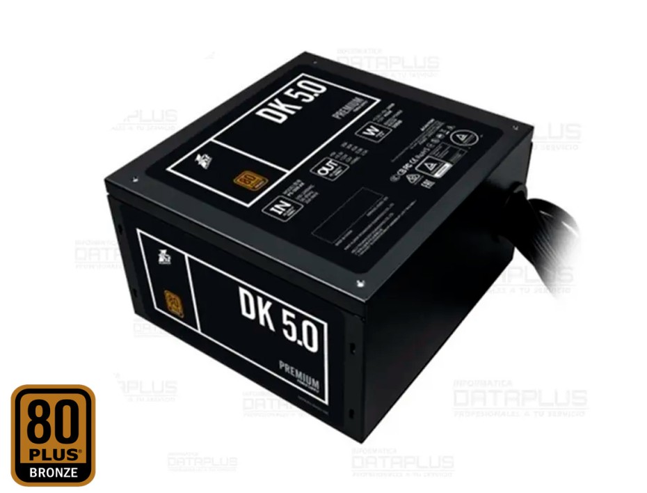 FUENTE DE PODER 1STPLAYER 500W ATX, BRONZE 80 PLUS, COLOR NEGRO (PS-500AX)
