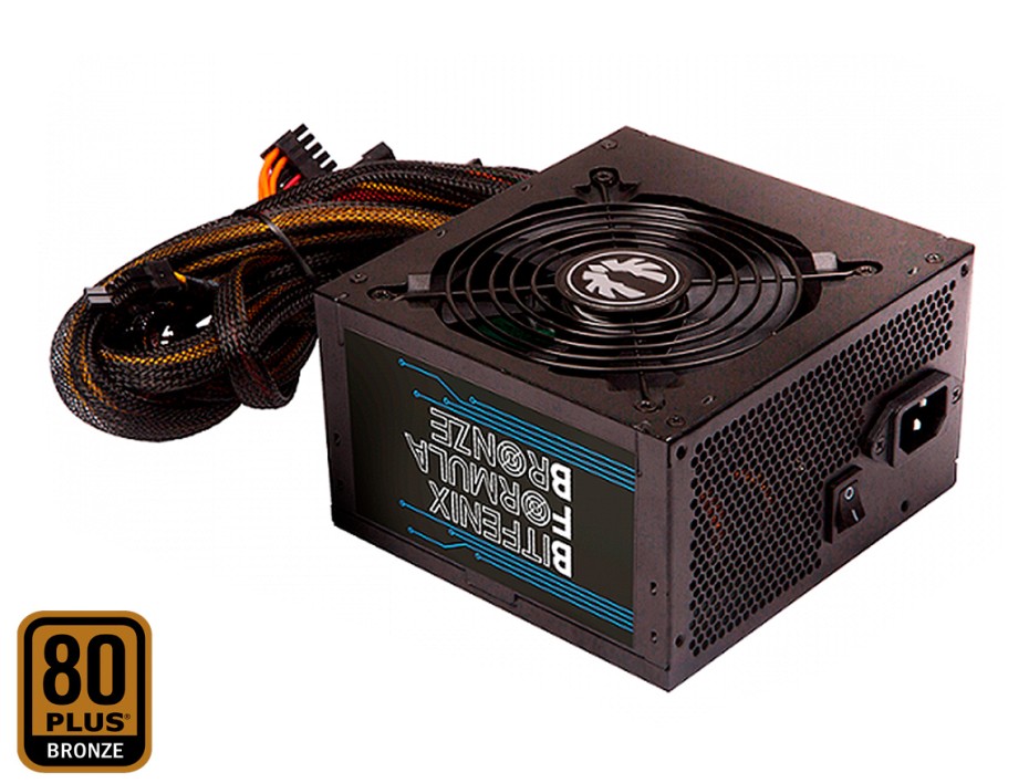 FUENTE DE PODER BITFENIX 600W ATX, BRONZE 80 PLUS, NO MODULAR, COLOR NEGRO (BP-FB600ULCB-7R)