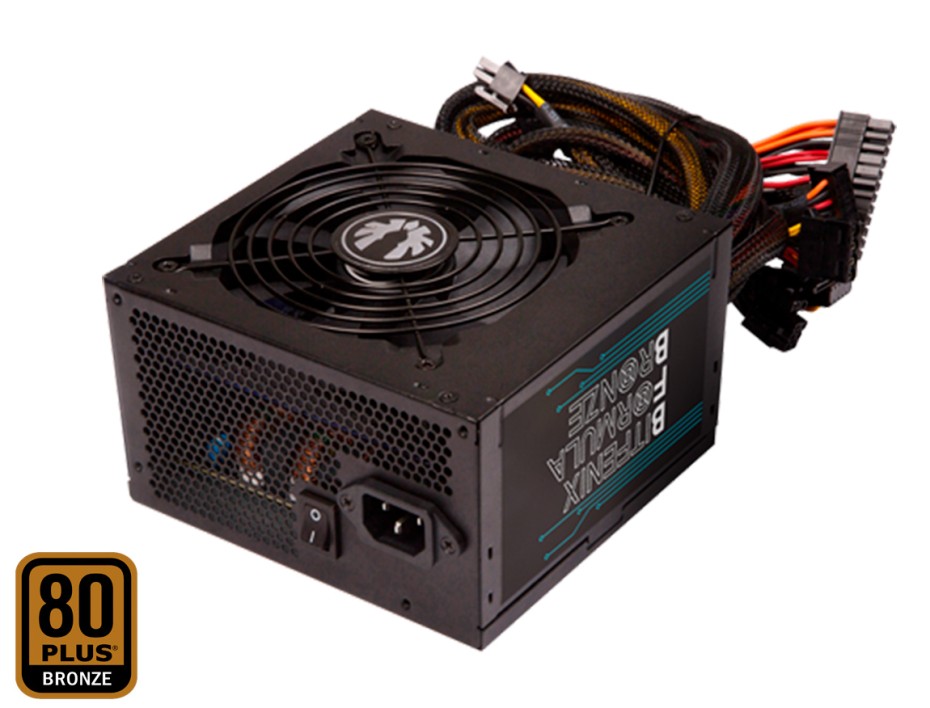 FUENTE DE PODER BITFENIX 600W ATX, BRONZE 80 PLUS, NO MODULAR, COLOR NEGRO (BP-FB600ULCB-7R)