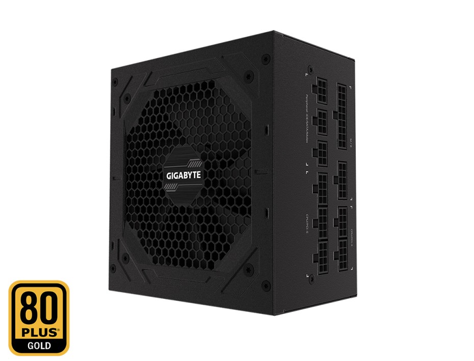 FUENTE DE PODER GIGABYTE 850W ATX, GOLD 80 PLUS, MODULAR, COLOR NEGRO (GP-P850GM)