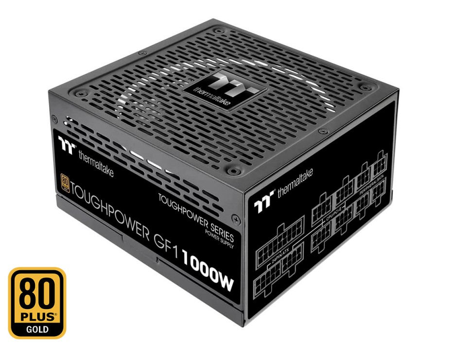 FUENTE DE PODER THERMALTAKE 1000W ATX, GOLD 80 PLUS, TOUGHPOWER GF1 MODULAR, TT PREMIUM EDITION, COLOR NEGRO (PS-TPD-1000FNFAGU-1)