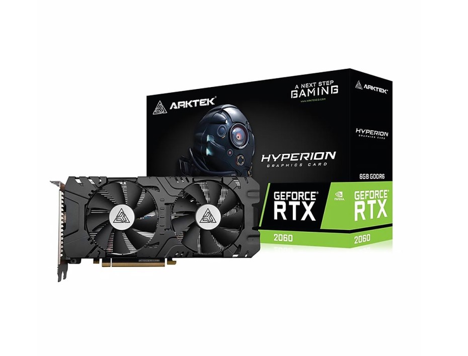 TARJETA DE VIDEO ARKTEK RTX 2060 6GB GDDR6 NVIDIA HYPERION 192 BITS (AKN2060D6S6GH1)