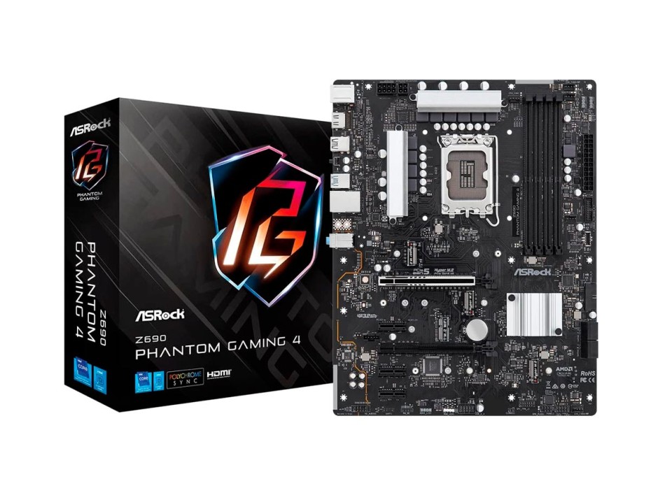 PLACA MADRE ASROCK Z690 PHANTOM GAMING 4 DDR4 LGA 1700  (90-MXBH70-A0UAYZ)