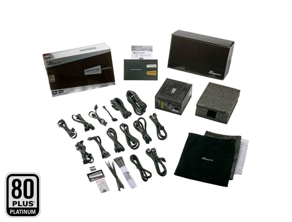 FUENTE DE PODER SEASONIC 1000W ATX, PLATINUM 80 PLUS, PRIME MODULAR, COLOR NEGRO (SSR-1000PD)