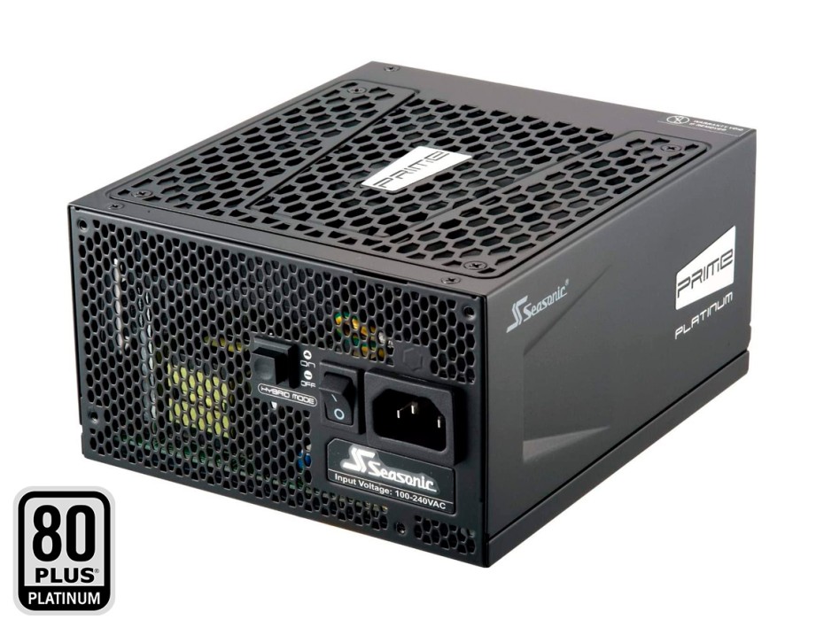 FUENTE DE PODER SEASONIC 1000W ATX, PLATINUM 80 PLUS, PRIME MODULAR, COLOR NEGRO (SSR-1000PD)