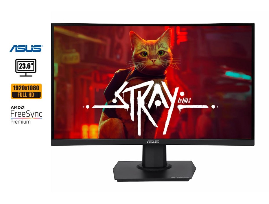 MONITOR ASUS 23.6 PULGADAS, GAMING LED TUF VG24VQE FHD, PUERTO 2 HDMI DISPLAYPORT, 1MS, FRECUENCIA165HZ ( VG24VQE )