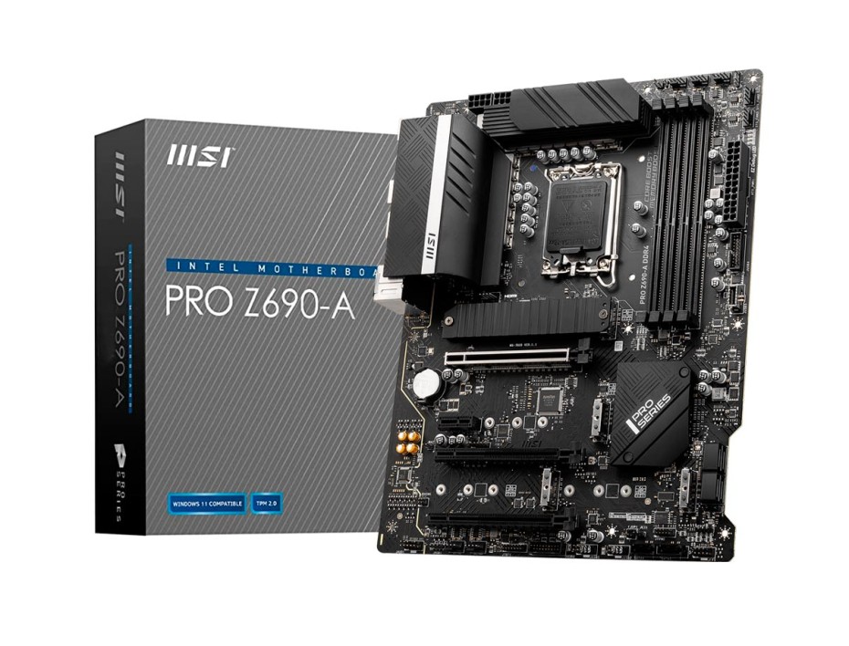 PLACA MADRE MSI PRO Z690-A, PARA PROCESADORES INTEL LGA 1700, 4 RANURAS DE MEMORIA DDR4 HASTA 128GB BUSS, 12VA 13VA GENER. (911-7D25-004 )