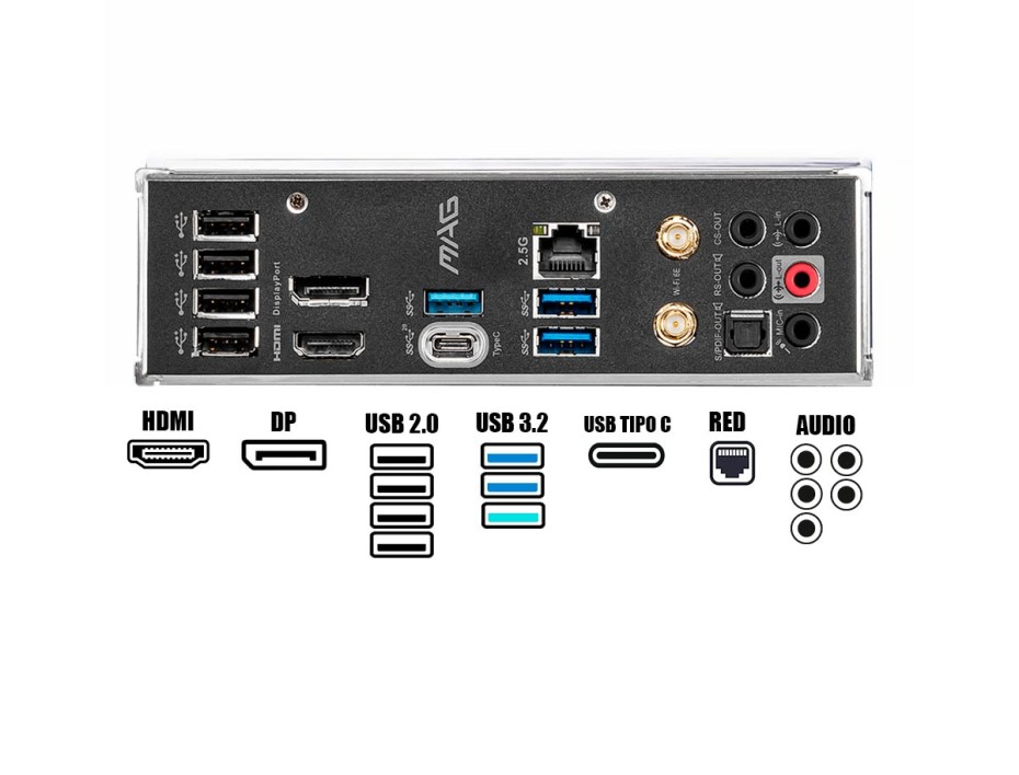 PLACA MADRE MSI MAG B560M MORTAR WIFI, PARA PROCESADORES INTEL LGA 1200, 4 RANURAS DE MEMORIA DDR4 HASTA 128 GHZ BUSS 2133 MHZ (MAG B560M MORTAR WIFI)