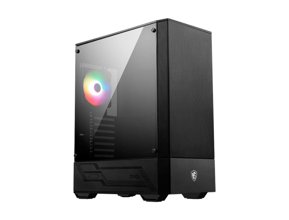 CASE MSI MAG FORGE 111R SIN FUENTE, CON 1 PANEL LATERAL DE VIDRIO, 1 VENTILADOR LED, COLOR NEGRO (MAG FORGE 111R)