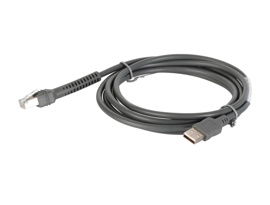 CABLE DE PUERTO USB MACHO -- A -- PUERTO RJ45 MACHO, ESCANER DE CODIGO ZEBRA, CABLE DE 1.8 METROS (CBA-U21-S07ZBR)