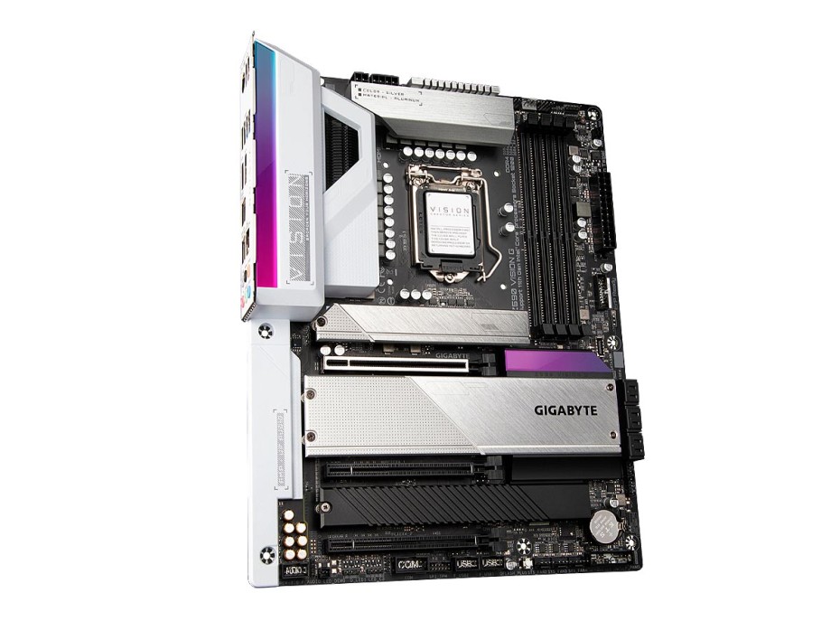 PLACA MADRE GIGABYTE Z590 VISION G, PARAPROCESADORES INTEL LGA 1200, 4 RANURAS DE MEMORIA DDR4 HASTA 128GB BUSS 3200 MHZ,10MA 11VA GEN (Z590 VISION G)