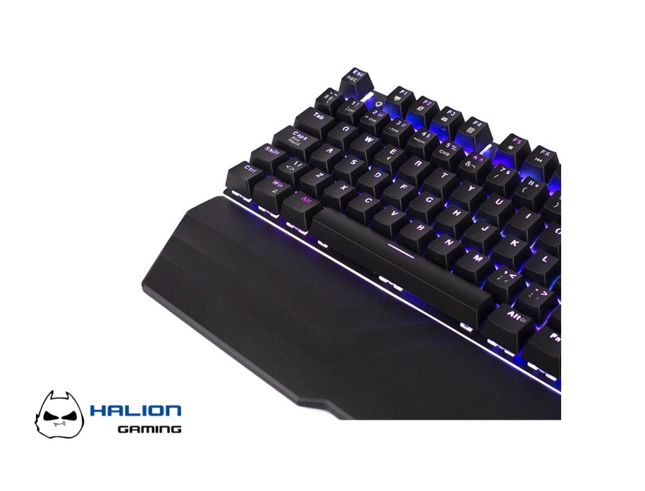 TECLADO HALION GAMER MECANICO SPECTREC KG 927, CONEXION USB, SWITCH AZUL C/LUZ RGB (HA-KG 927)