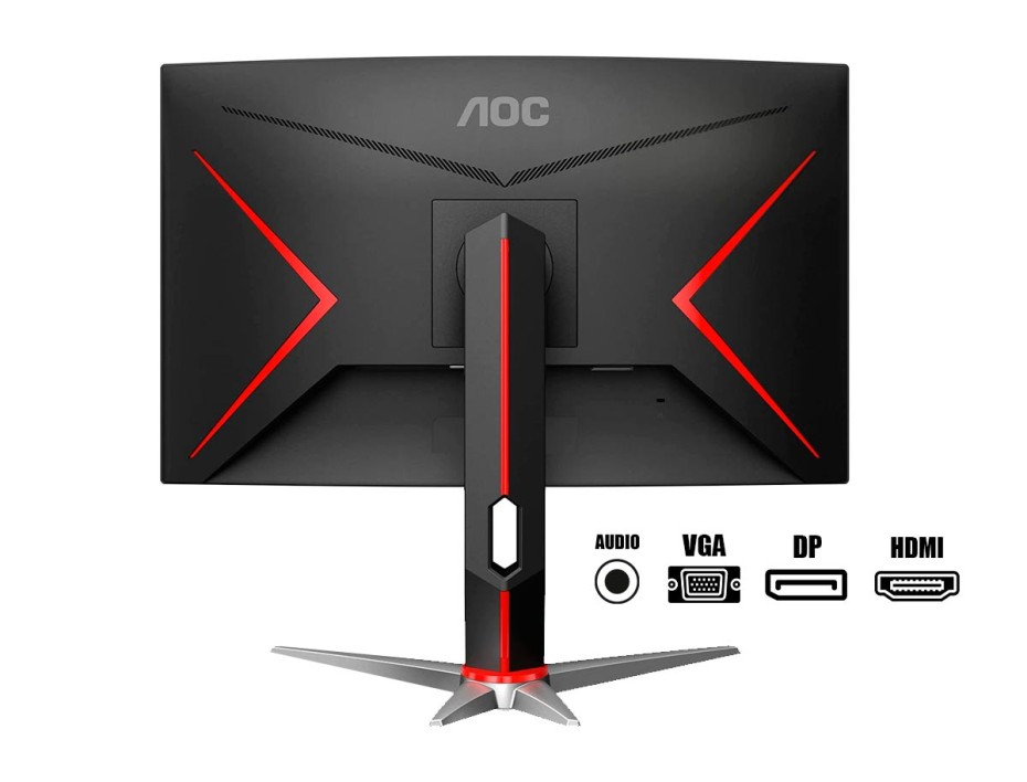MONITOR AOC 27 PULGADAS, C27G2Z, GAMING CURVO LED, PUERTO VGA HDMI DISPLAYPORT, 0.5MS, 240HZ (685417131983)