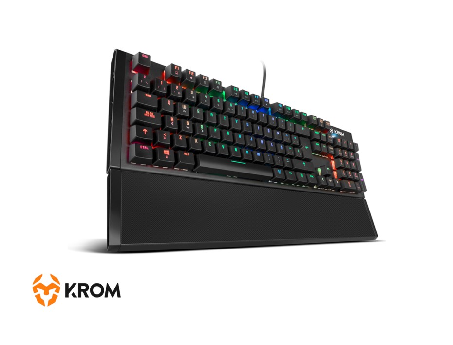 TECLADO KROM KEMPO GAMER MECANICO, CON ILUMINACION RGB LED (NXKROMKEMPO)