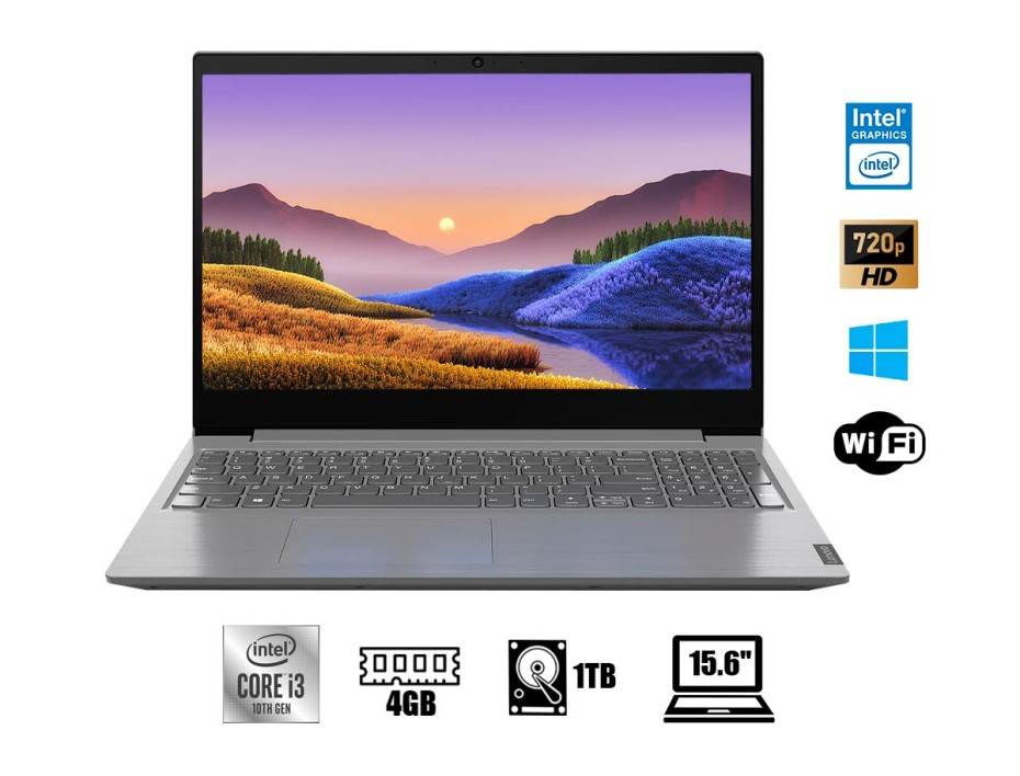 LAPTOP LENOVO CORE I3 10110U V15IML , PANTALLA 15.6 PULGADAS HD, RAM 4GB, DISCO DURO 1TB, WINDOWS FREE (82NB002VLM)