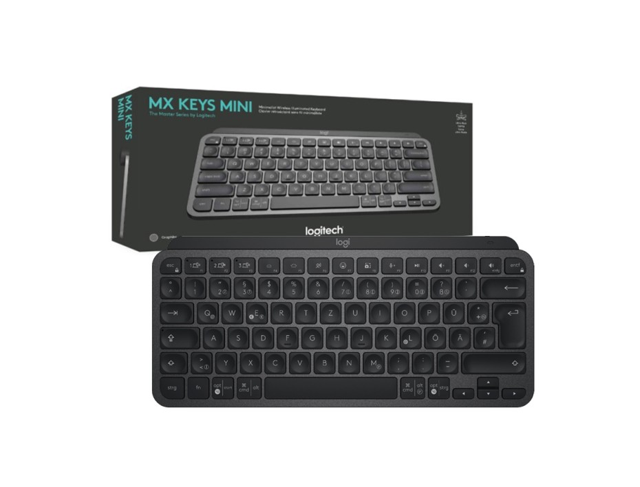 Logitech Teclado Inalambrico Logitech Mx Keys Bt Alcance 10M Receptor USB  Reposamanos Cable Carga USB Tipo-C Compatibilidad Multisistema Operativo  Negro, Envío 48/72 horas