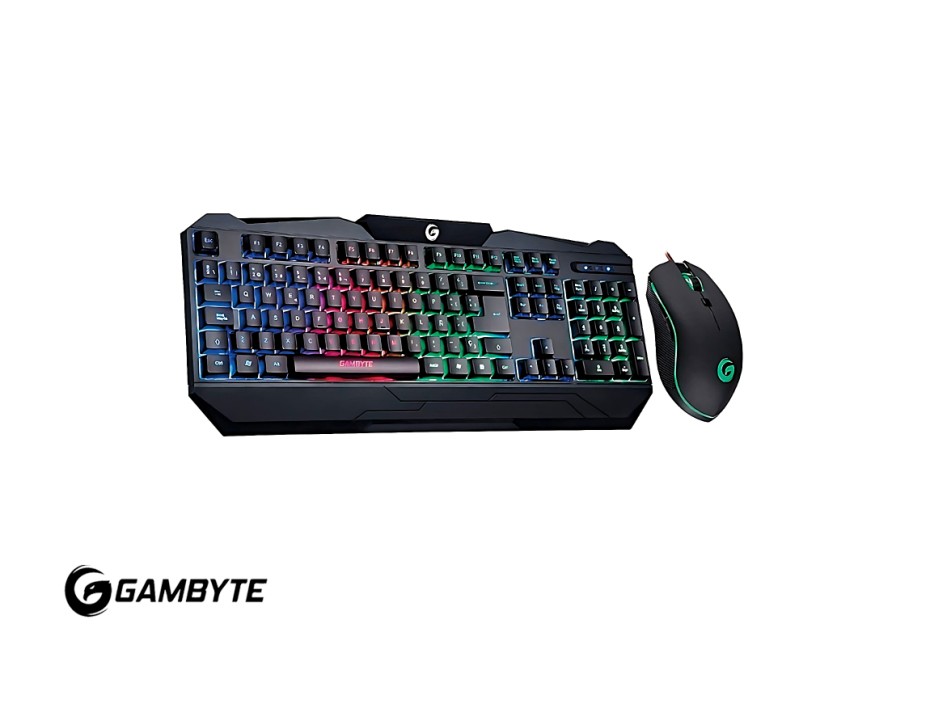 Combo 2 En Uno Gambyte Rexar V3 (gi-rexarv V3.0) Teclado, Led, Mouse 7 Botones, 2400 Dpi, Negro