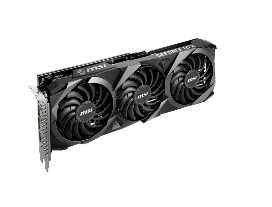 TARJETA DE VIDEO MSI RTX3060 OC 12GB GDDR6 NVIDIA  VENTUS 3X 192BITS (912-V397-051)