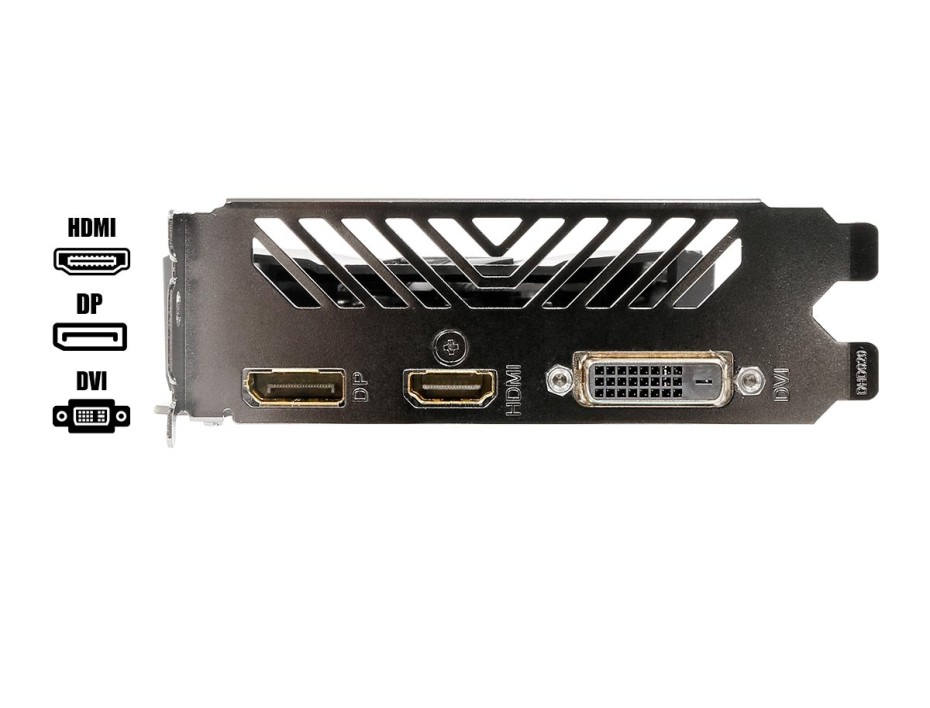 TARJETA DE VIDEO GIGABYTE GTX 1050 TI 4GB DDR5 GEFORCE NVIDIA 128 BITS, GRAFICO PARA VIDEOJUEGOS, 1 VENTILADOR  (GV-N105TD5-4GD)