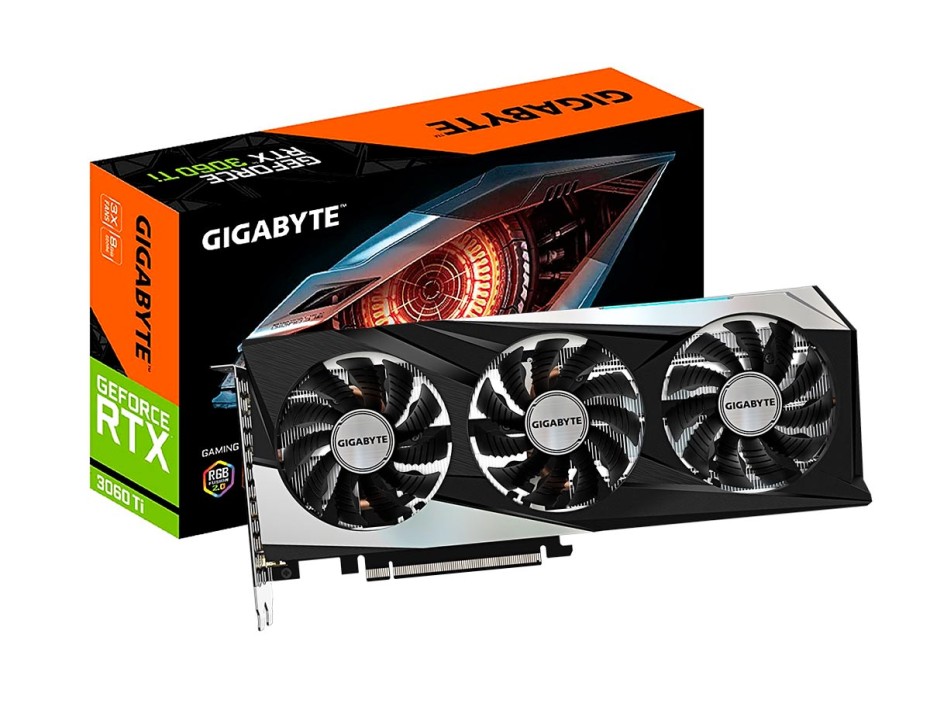 TARJETA DE VIDEO GIGABYTE RTX 3060 TI GAMING OC D6X 8GB GDDR6 (GV-N306TXGAMING OC-8GD) GEFORCE NVIDIA 256 BITS | 3 VENTILADORES