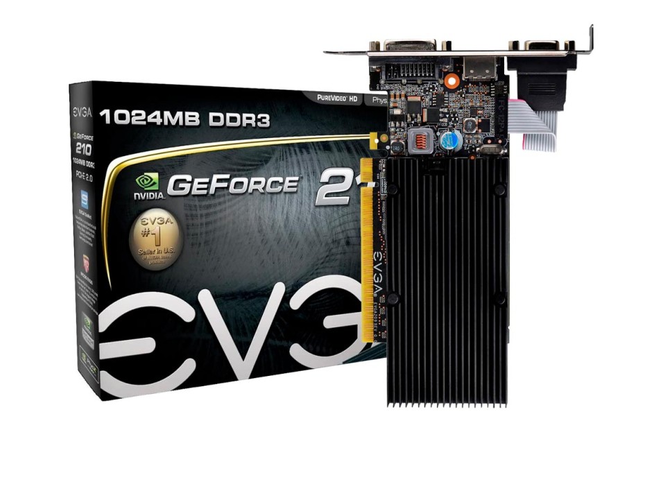 TARJETA DE VIDEO EVGA GT210 1GB DDR3 NVIDIA 64BITS (01G-P3-1313-KR)