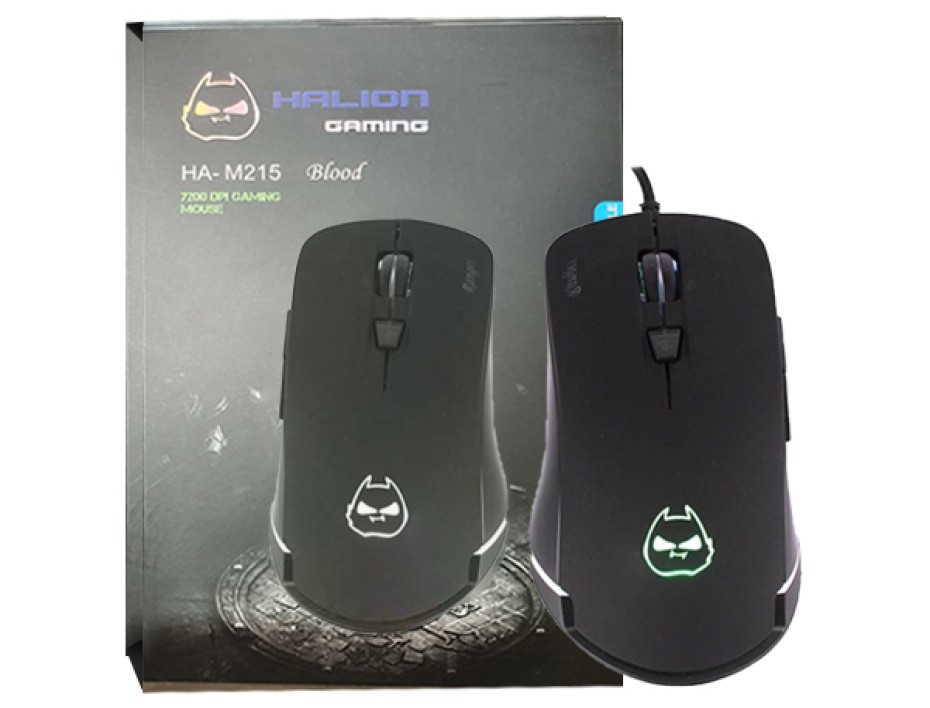 MOUSE HALION RANGER GAMING, SENSOR HASTA 3200 DPI, ILUMINACION RGB, CON