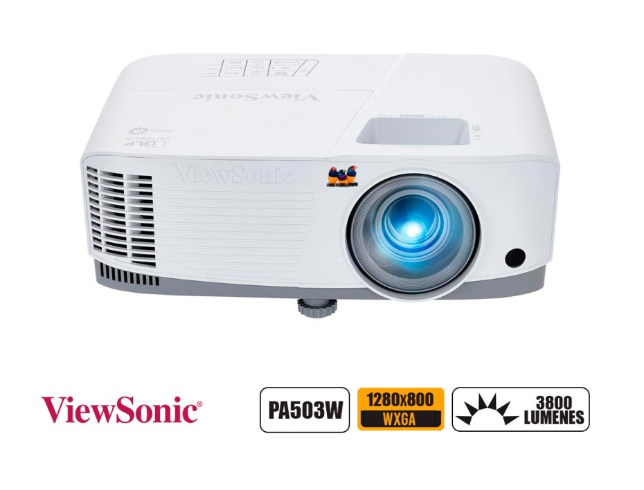 PROYECTOR VIEWSONIC PA503W - WXGA DLP 3800LM, 2 VGA - HDMI, DC3 (PA503W)