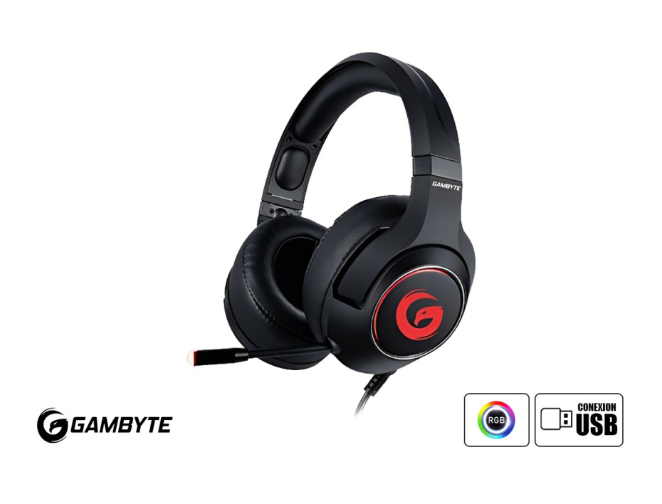 Auricular Gambyte Falco G Gaming 7.1 (gi-falcog) Con Microfono, Interfaz Usb, Led Rgb, Negro