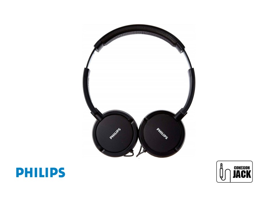 AURICULAR PHILIPS, CON MICROFONO, CONEXION A CABLE, CONTROL DE VOLUMEN, ALMOHADILLAS SUAVES, COLOR NEGRO (SHL5005/00)