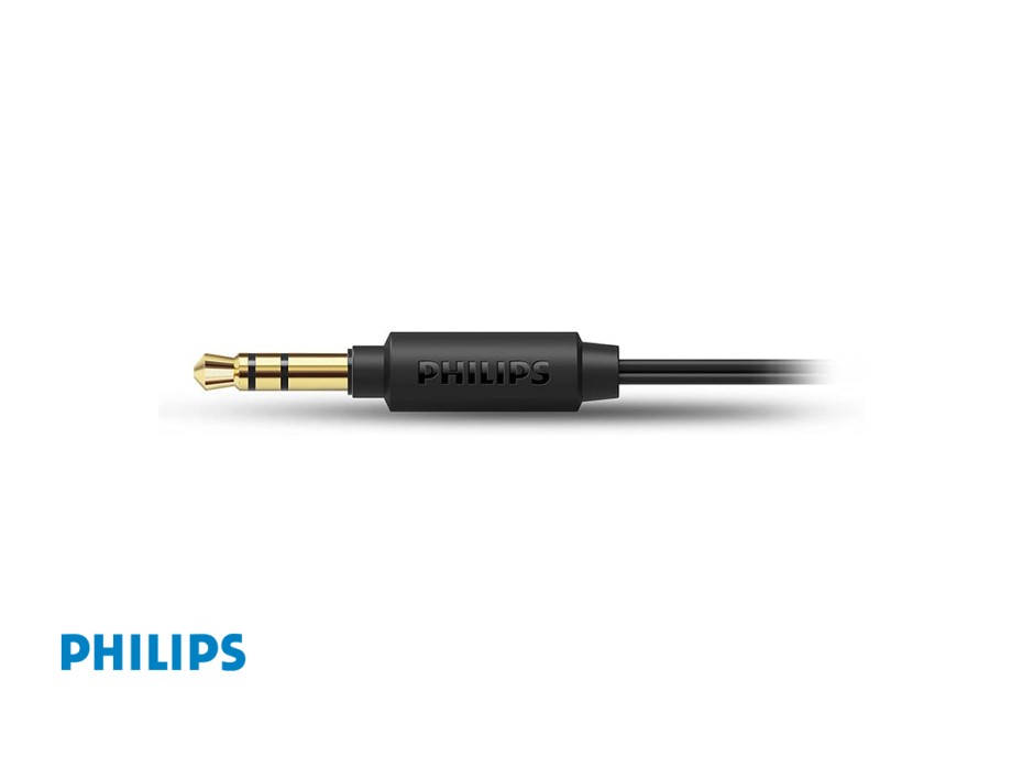 AURICULAR PHILIPS, CON MICROFONO, CONEXION A CABLE, CONTROL DE VOLUMEN, ALMOHADILLAS SUAVES, COLOR NEGRO (SHL5005/00)