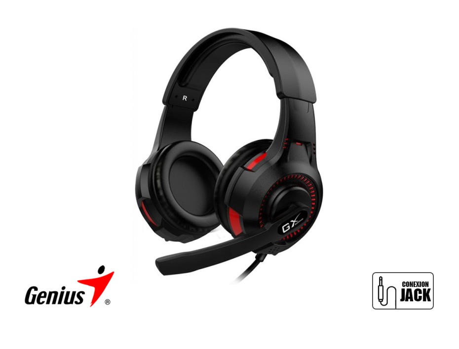 AURICULAR GENIUS HS-G600V, CON MICROFONO, CONEXION A CABLE, CONTROL DE VOLUMEN, ALMOHADILLAS SUAVES, C/ NEGRO (31710015400)